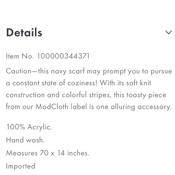 ModCloth Cozy Days Striped Scarf, New with Tags - Picture 7 of 7